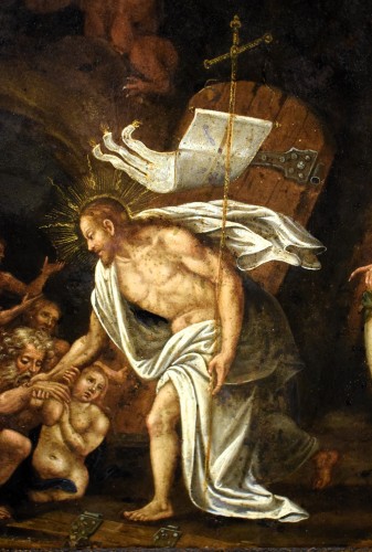Antiquités - &quot;Resurrection and Descent into Hell, Flemish master, late 16th century